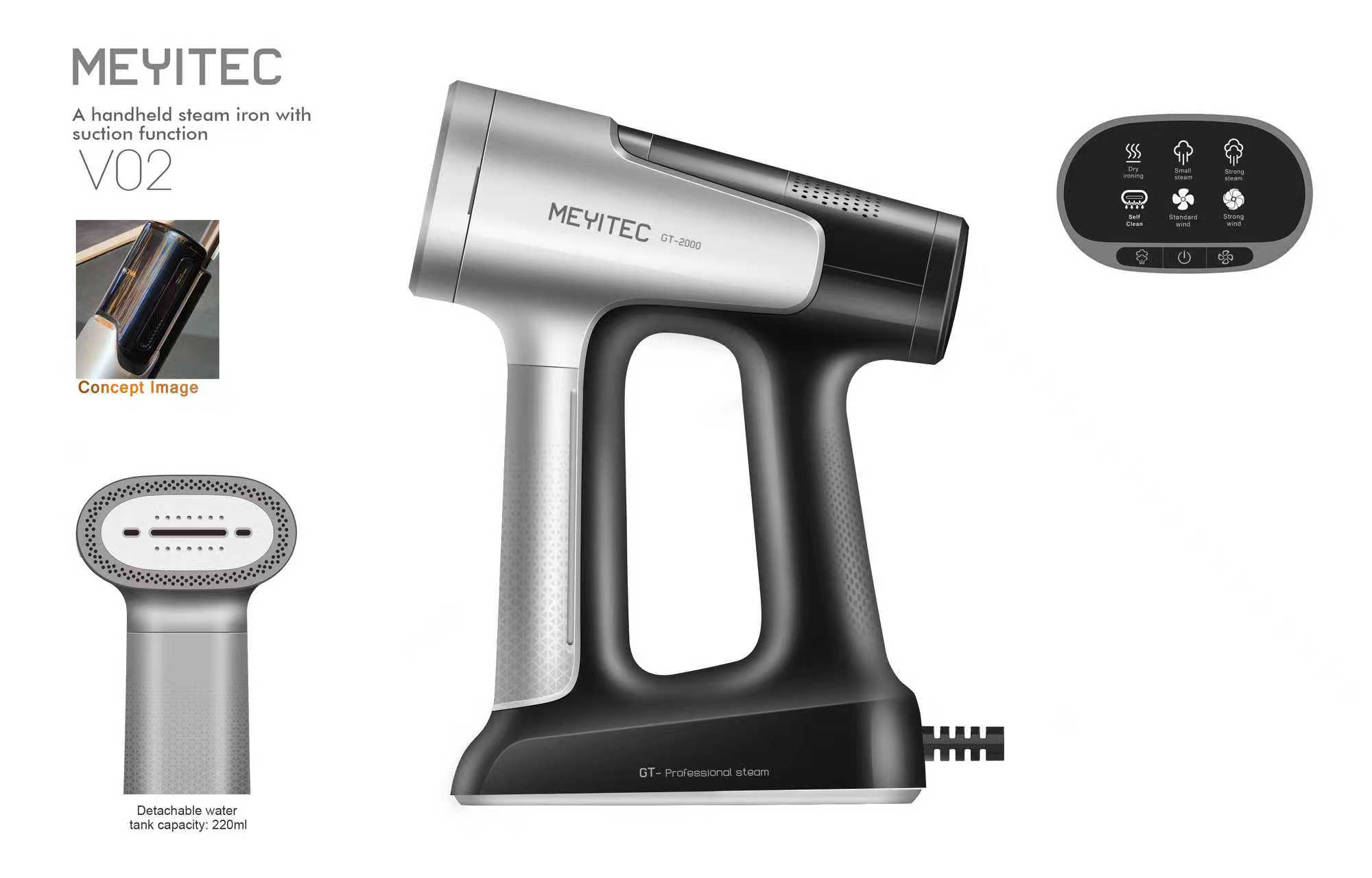 V2 compact travel handheld garment steamer for clothes